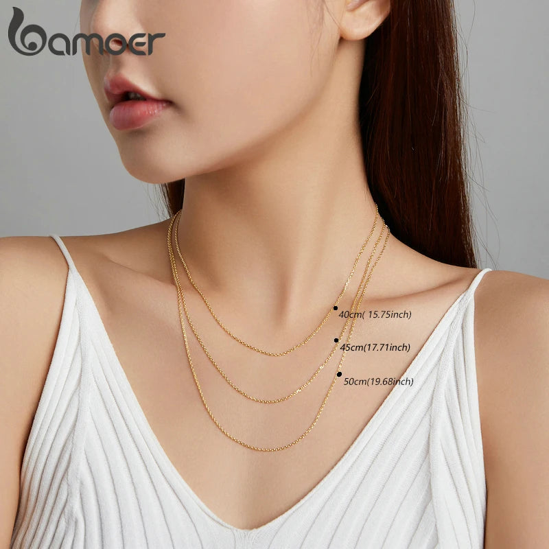 BAMOER Collier ARGENT Femme
