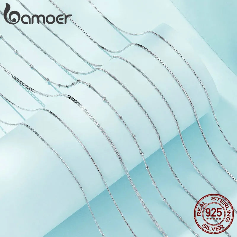 BAMOER Collier ARGENT Femme