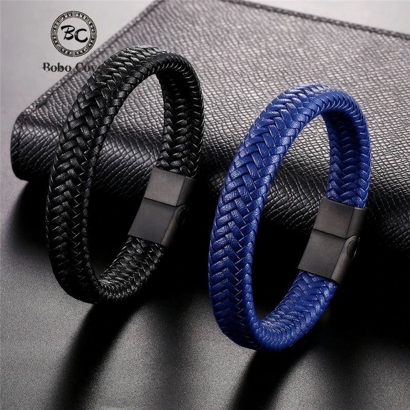 Bracelet CUIR HOMME "ROPE STEEL"
