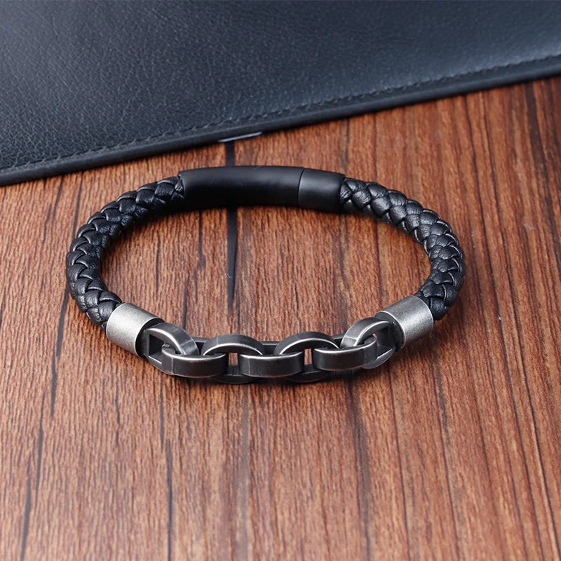 Bracelet cuir homme "JAIL STEEL"