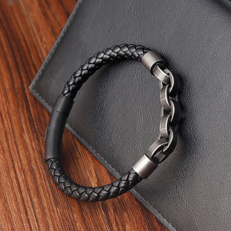 Bracelet cuir homme "JAIL STEEL"