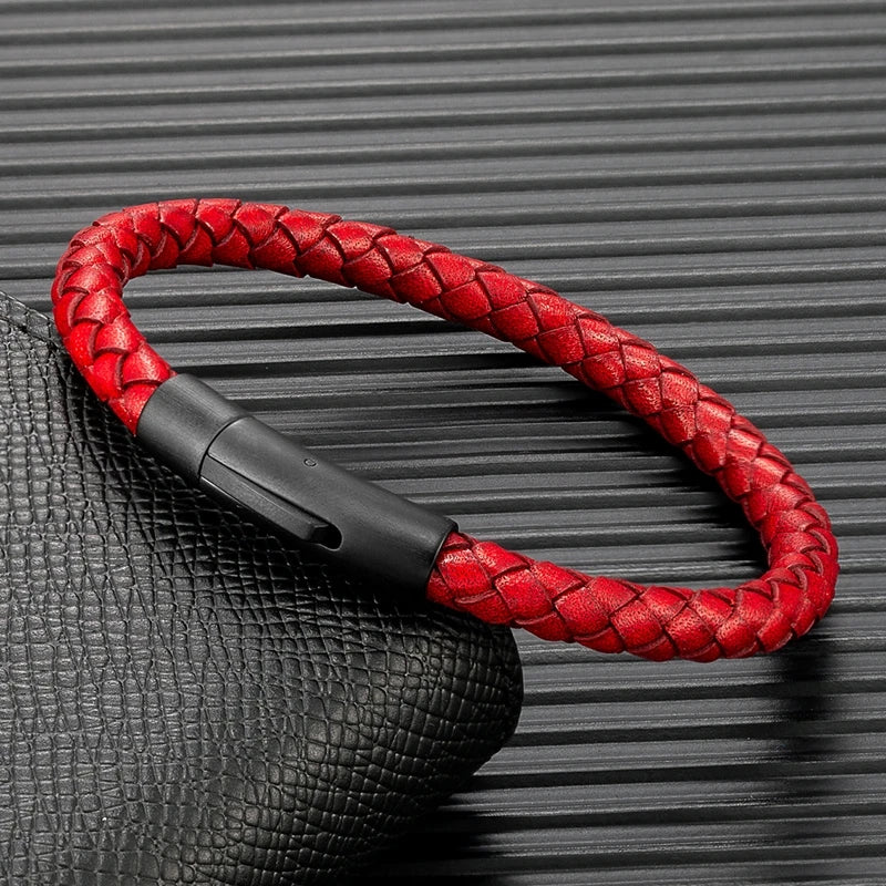 Bracelet cuir homme "SIMPLE WHEEL"