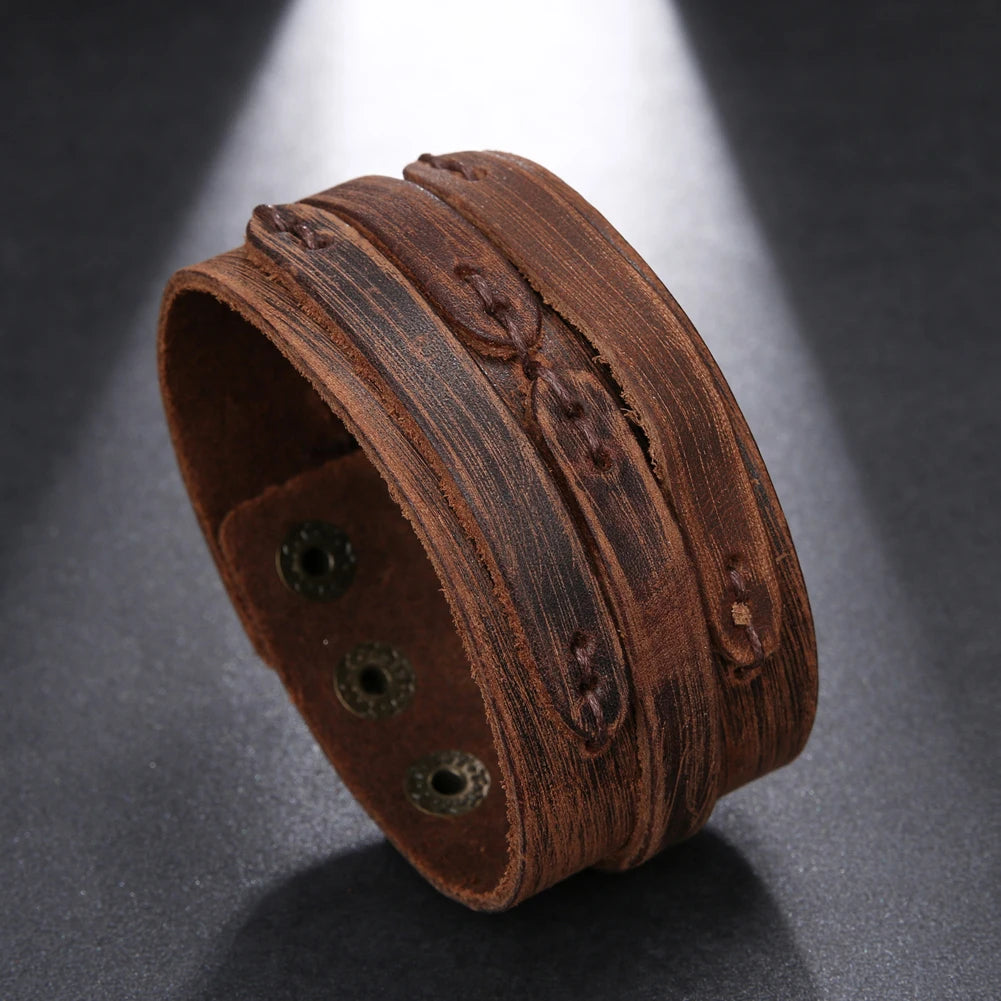 Bracelet cuir homme "VINTAGE LEATHER"
