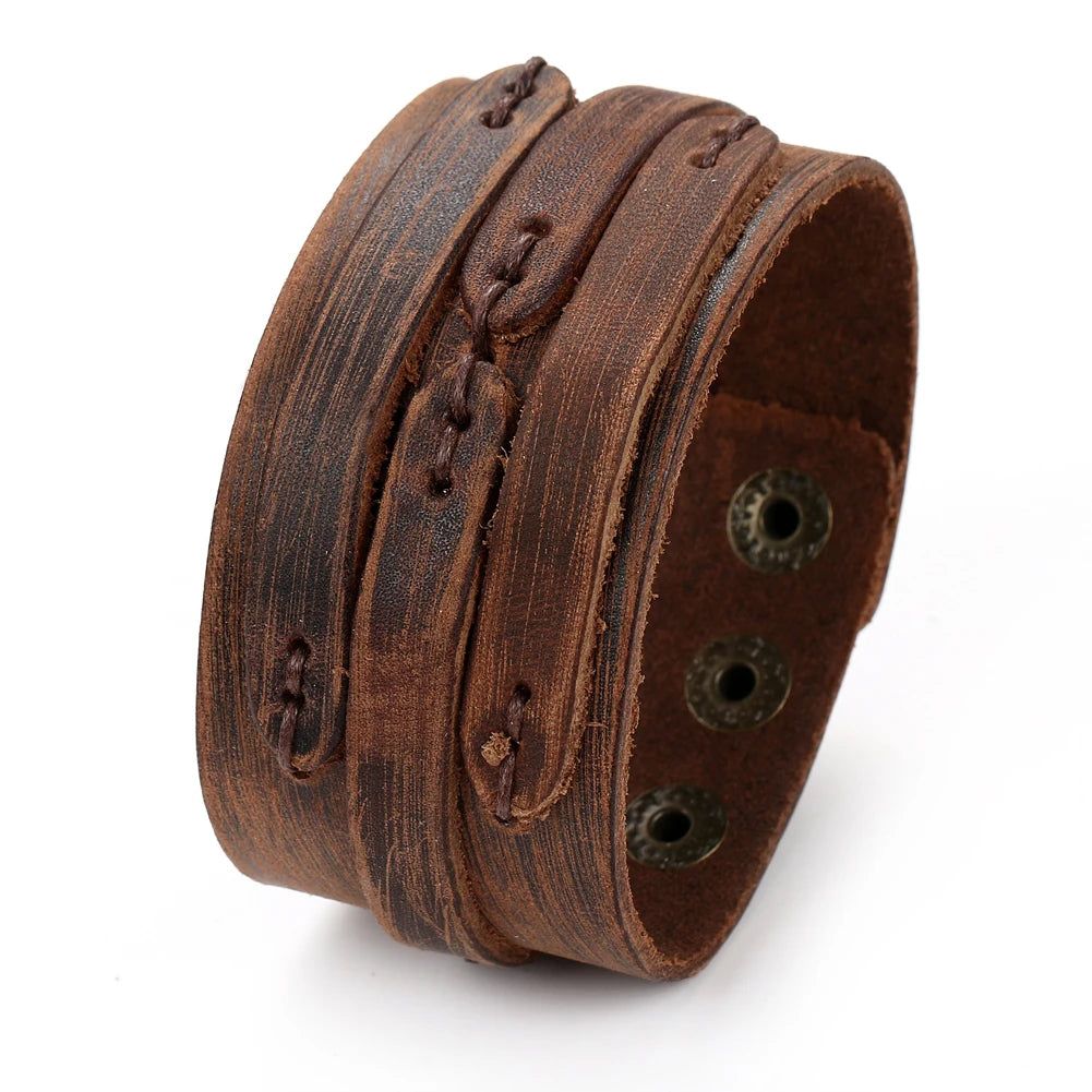 Bracelet cuir homme "VINTAGE LEATHER"