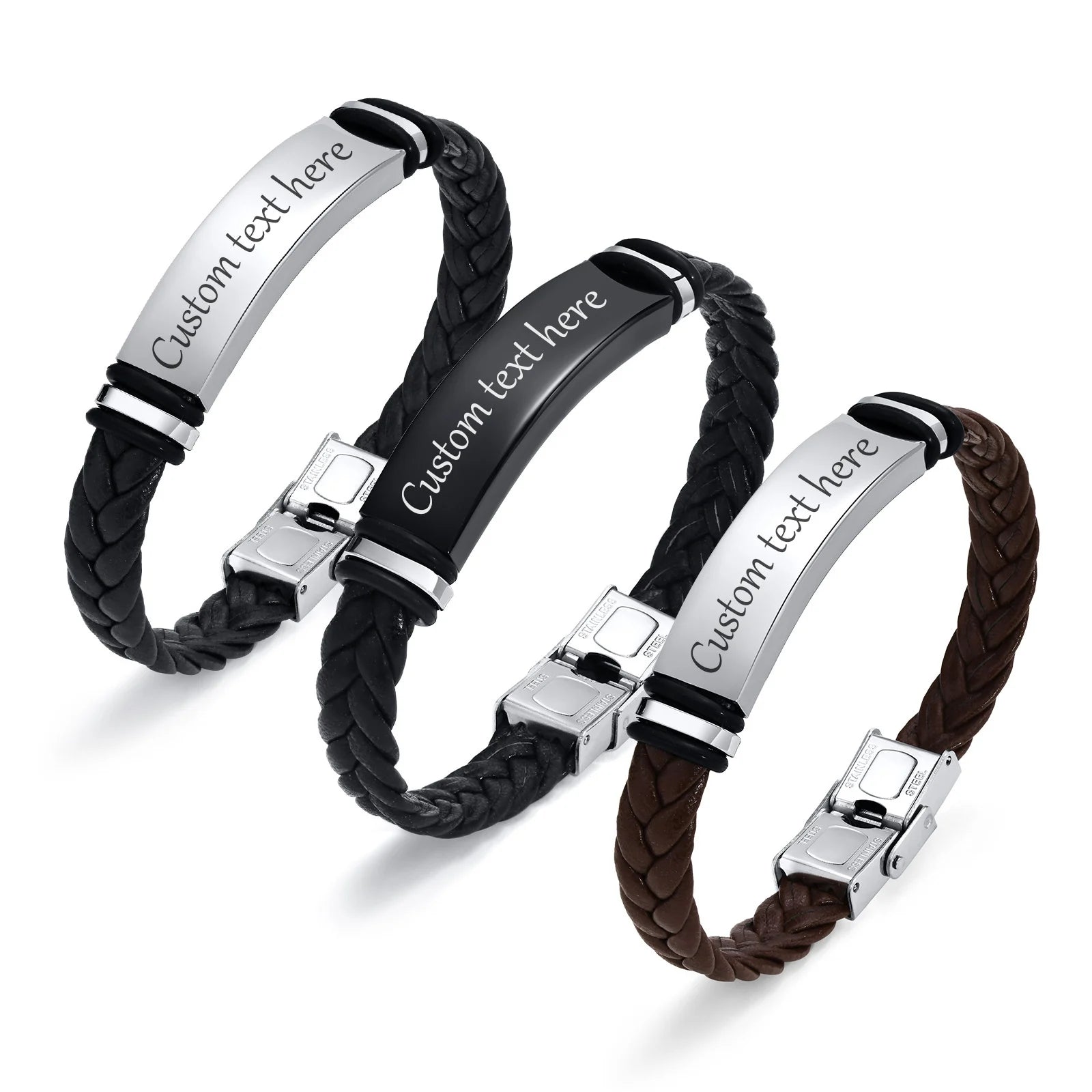 Bracelets cuir Homme "WRITE ME"