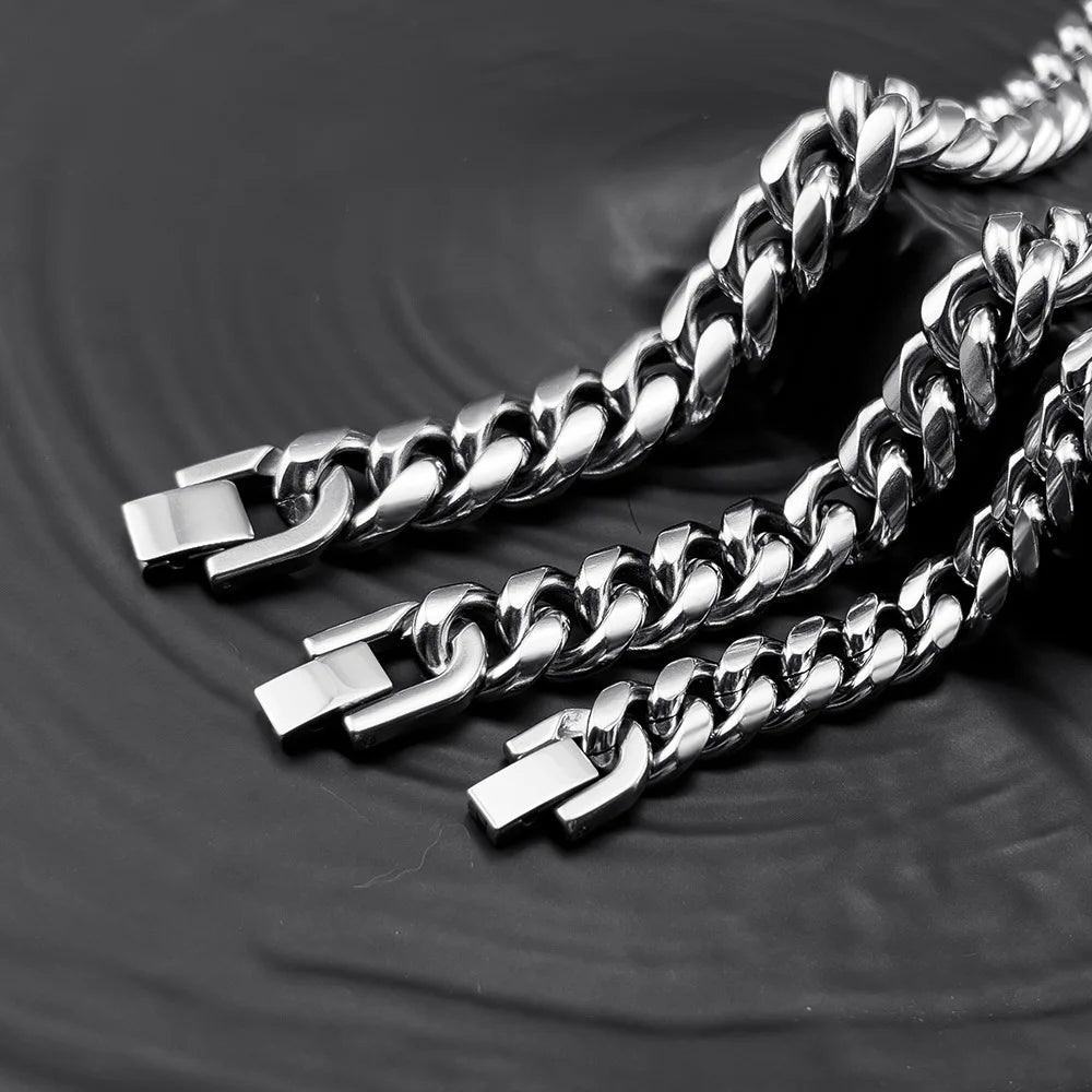 Chaine ARGENT Homme "CUBAIN"