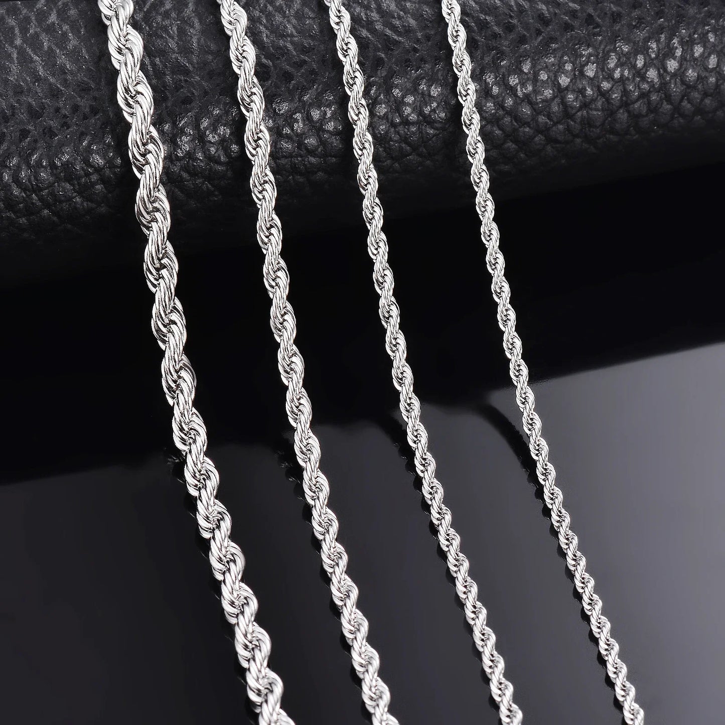 Chaine HOMME Argent maillons fins ou moyens