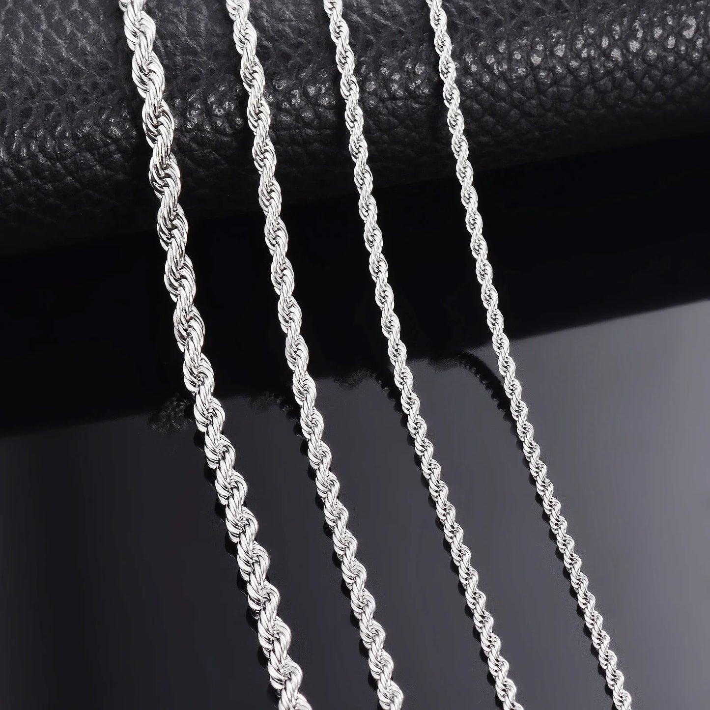 Chaine HOMME Argent maillons fins ou moyens