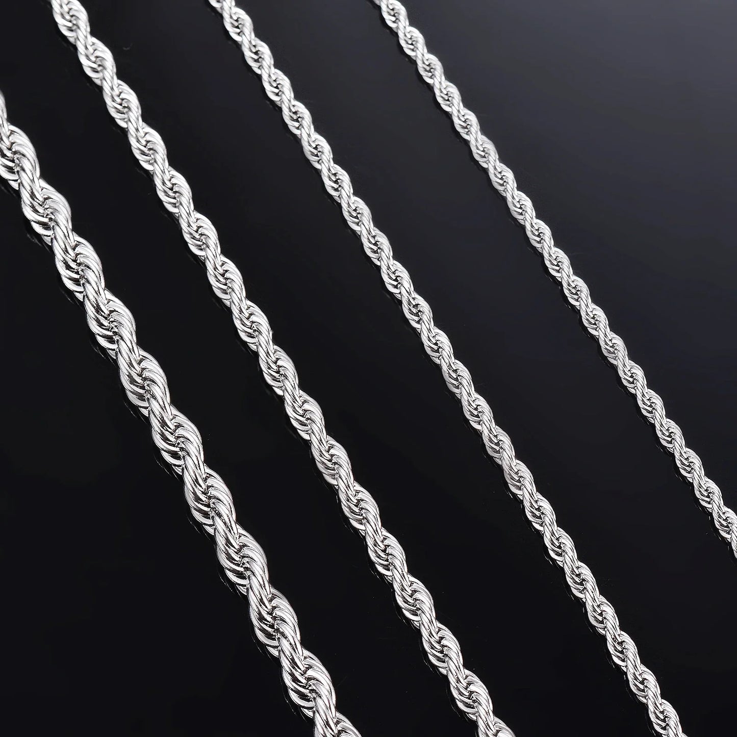 Chaine HOMME Argent maillons fins ou moyens