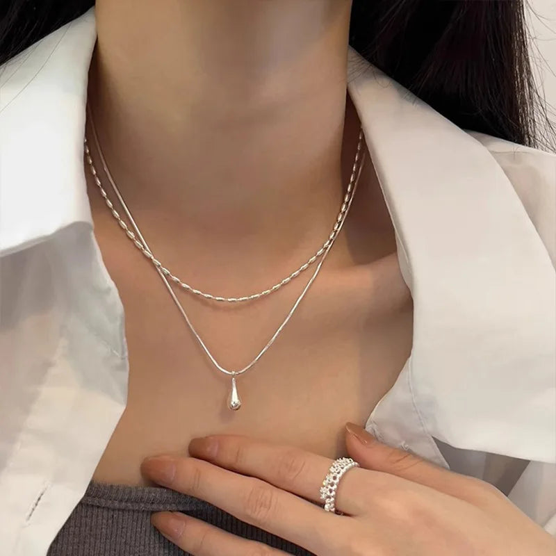 Collier ARGENT FEMME avec pendentif discret