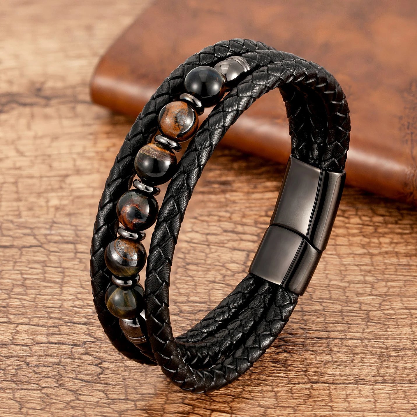 Bracelet cuir homme "TRENDY"