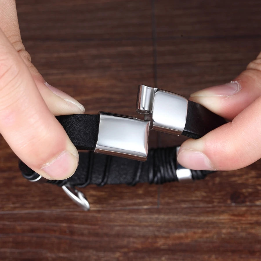 Bracelet cuir homme "APALACHE TRAIL"