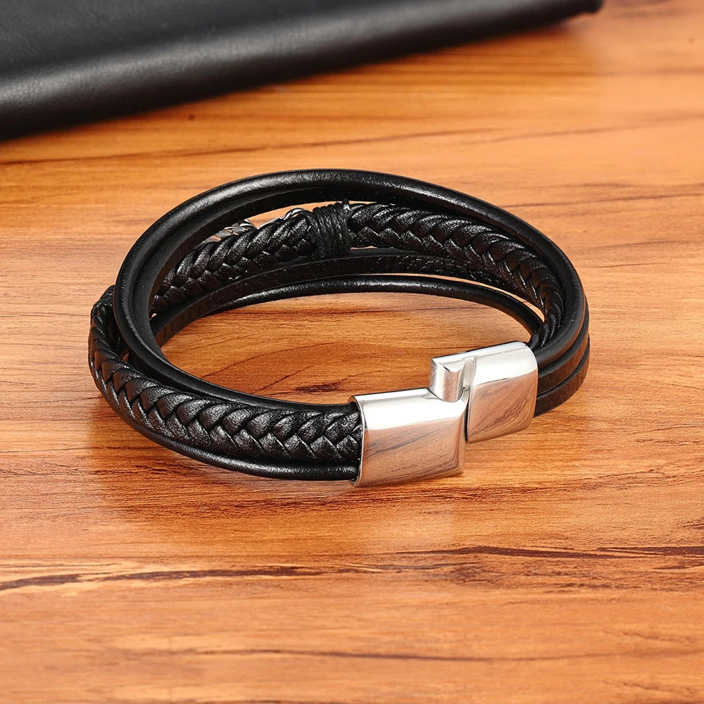 Bracelet cuir homme "APALACHE TRAIL"