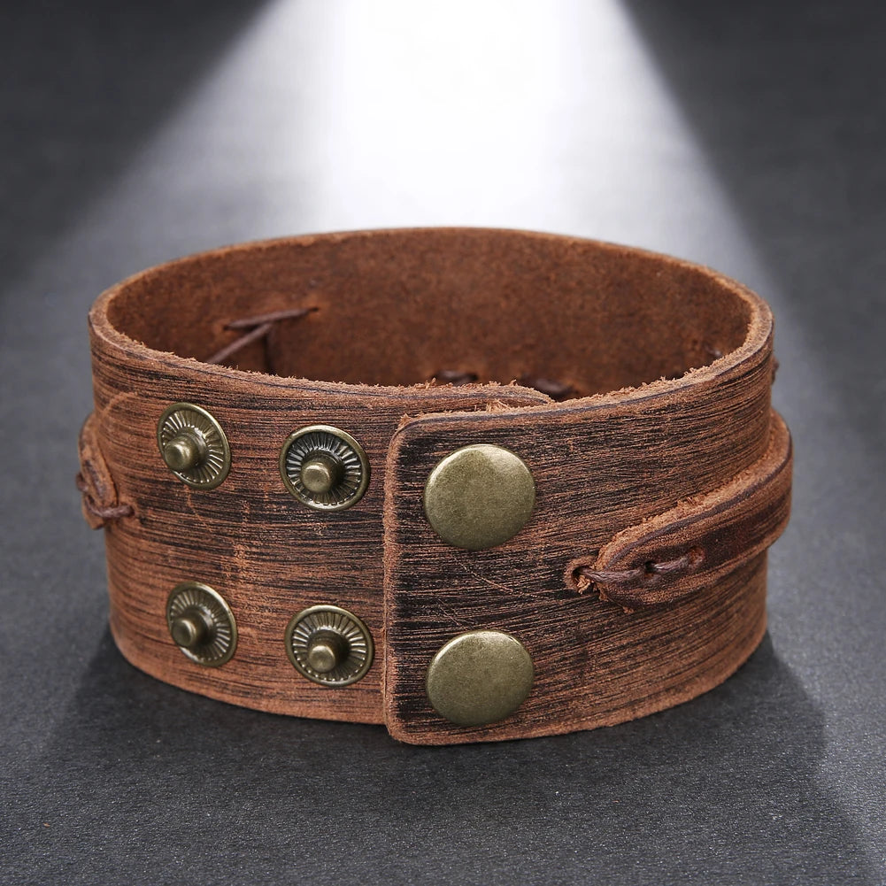 Bracelet cuir homme "VINTAGE LEATHER"
