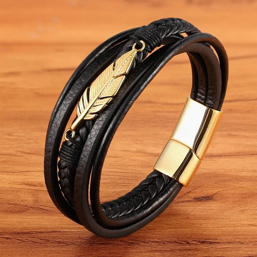 Bracelet cuir homme "APALACHE TRAIL"