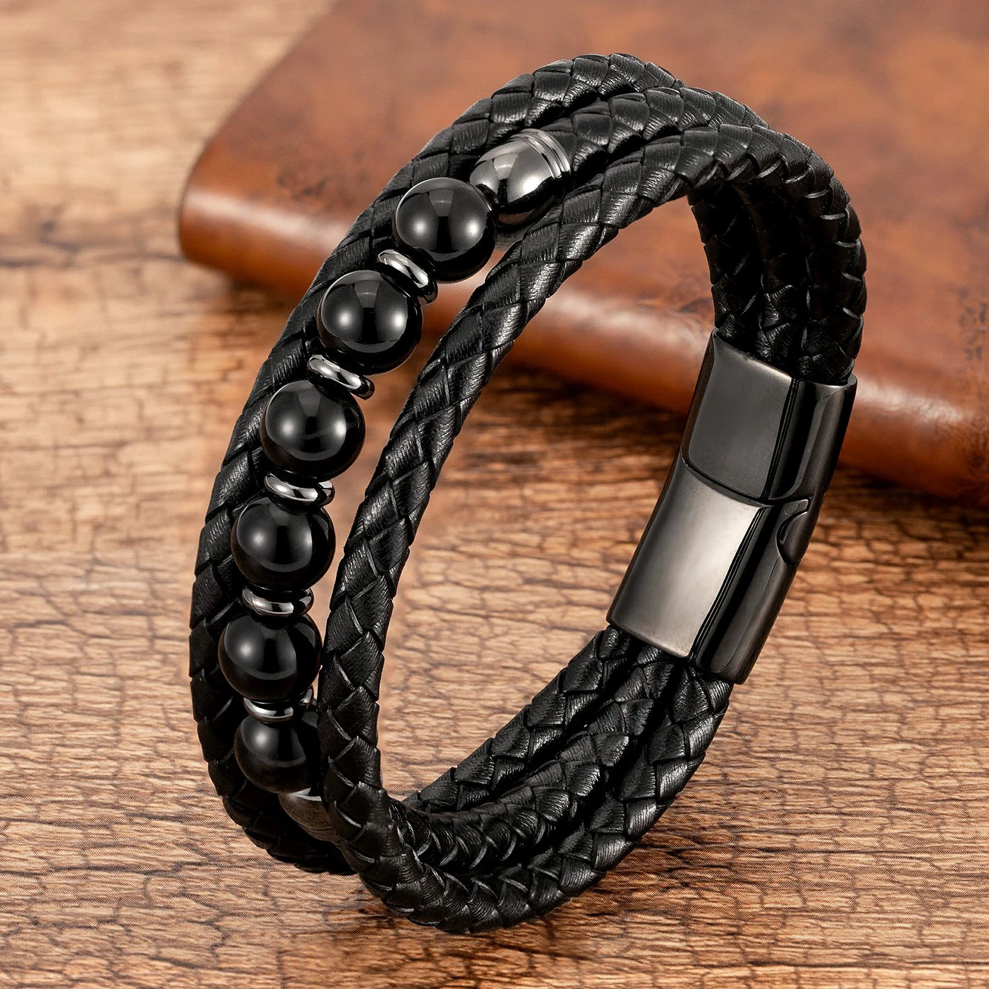 Bracelet cuir homme "TRENDY"