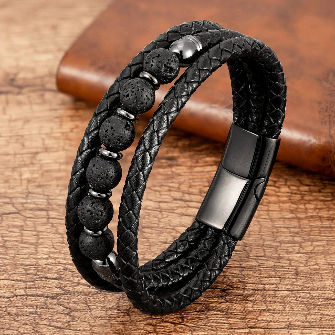 Bracelet cuir homme "TRENDY"