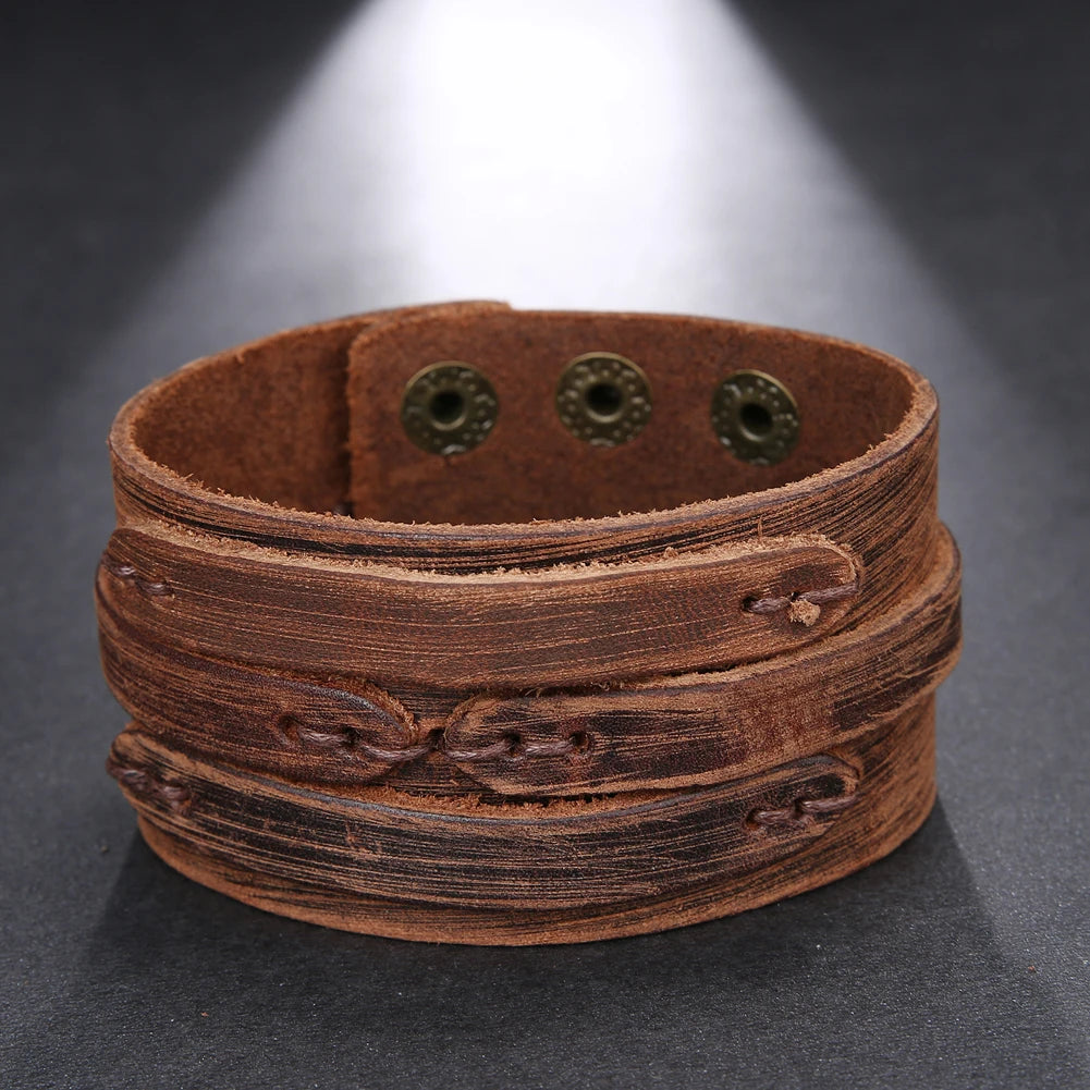 Bracelet cuir homme "VINTAGE LEATHER"