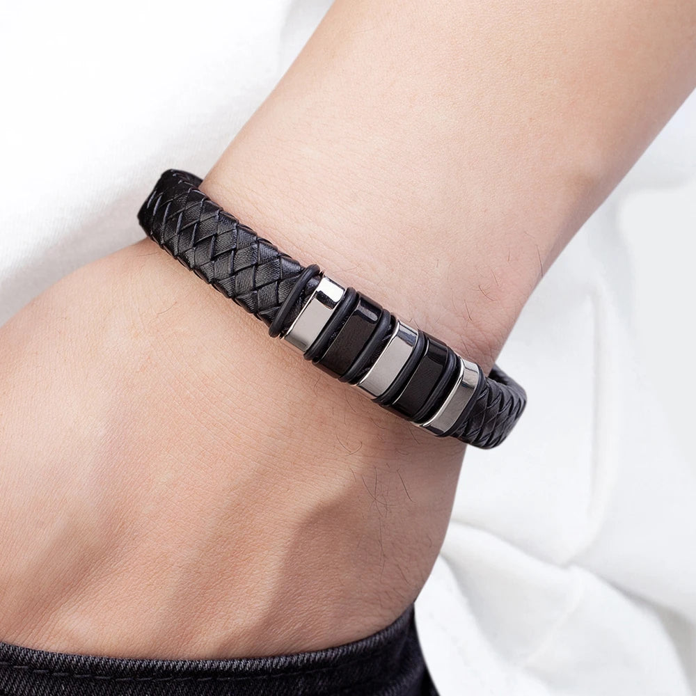 Bracelet cuir homme "ROPE"