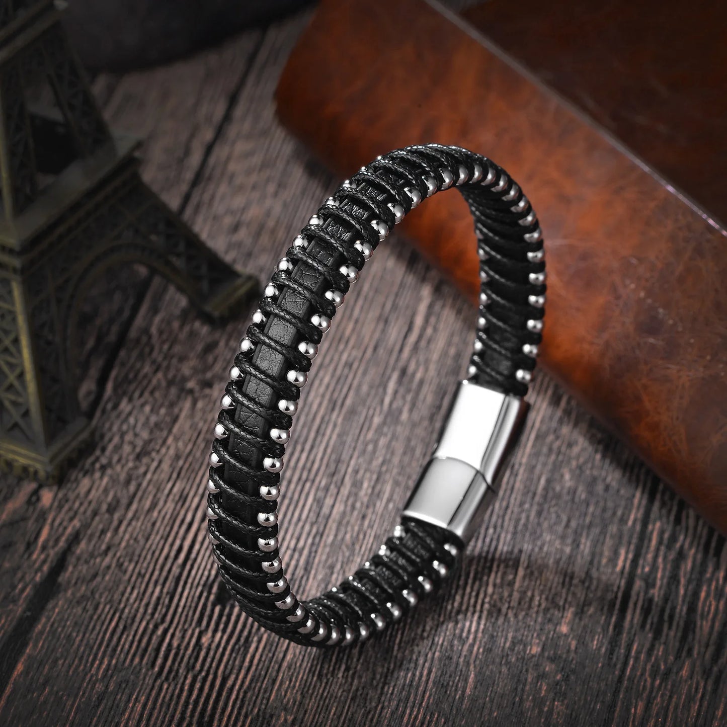 Bracelet cuir homme "JAIL STEEL"