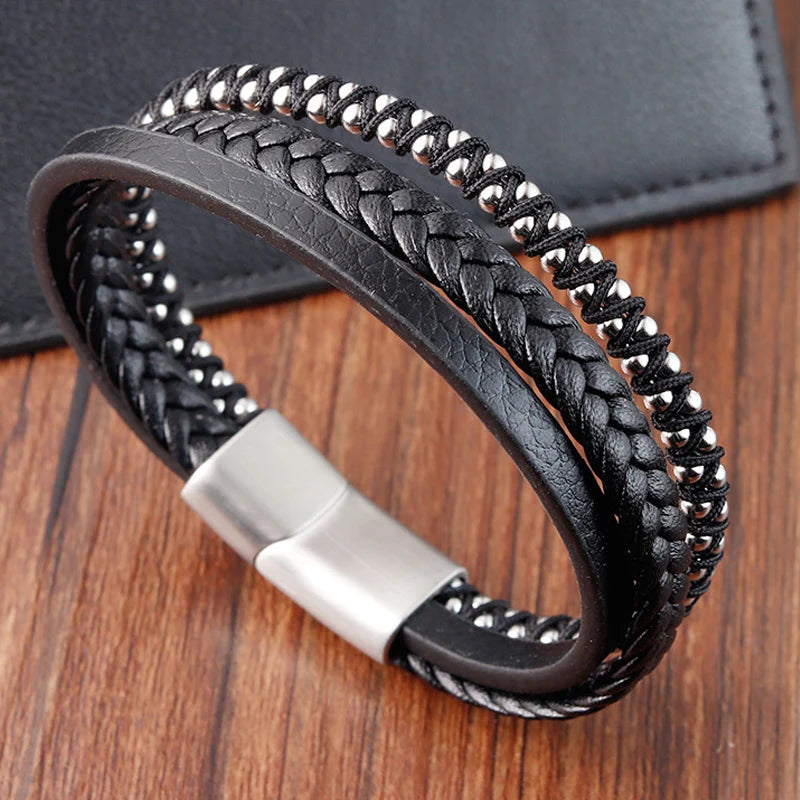Bracelet cuir homme "JAIL STEEL"