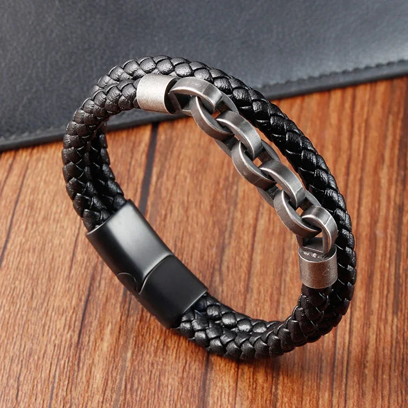 Bracelet cuir homme "JAIL STEEL"