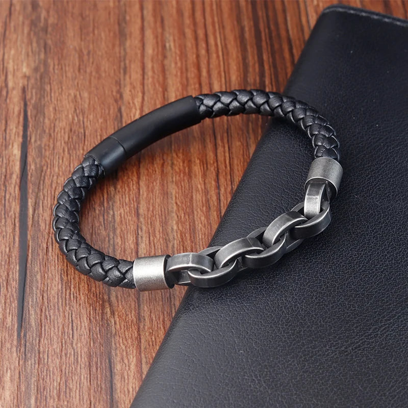 Bracelet cuir homme "JAIL STEEL"