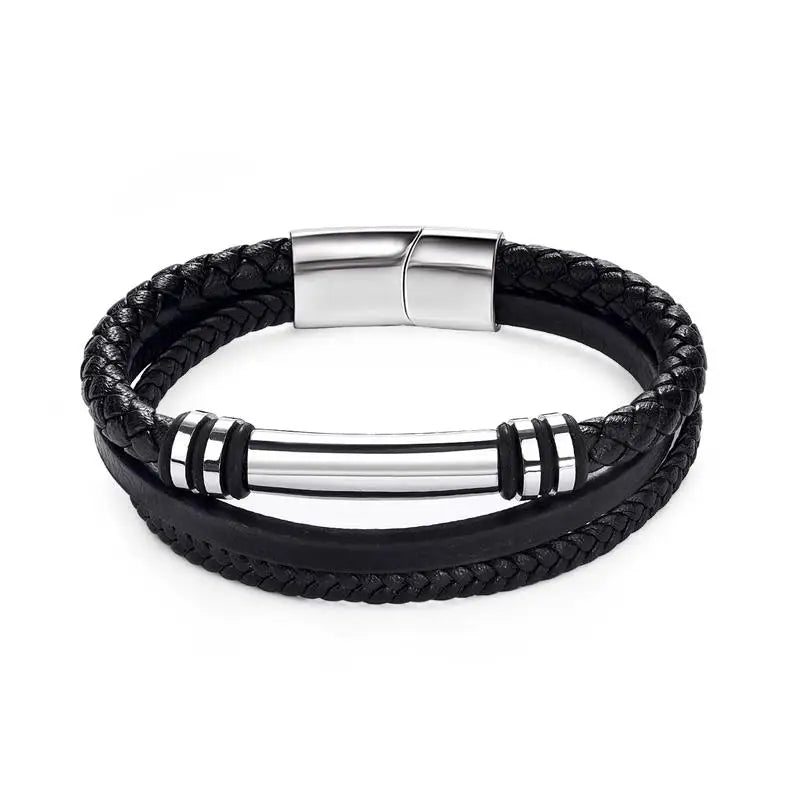 Bracelet cuir homme "MAGNET"