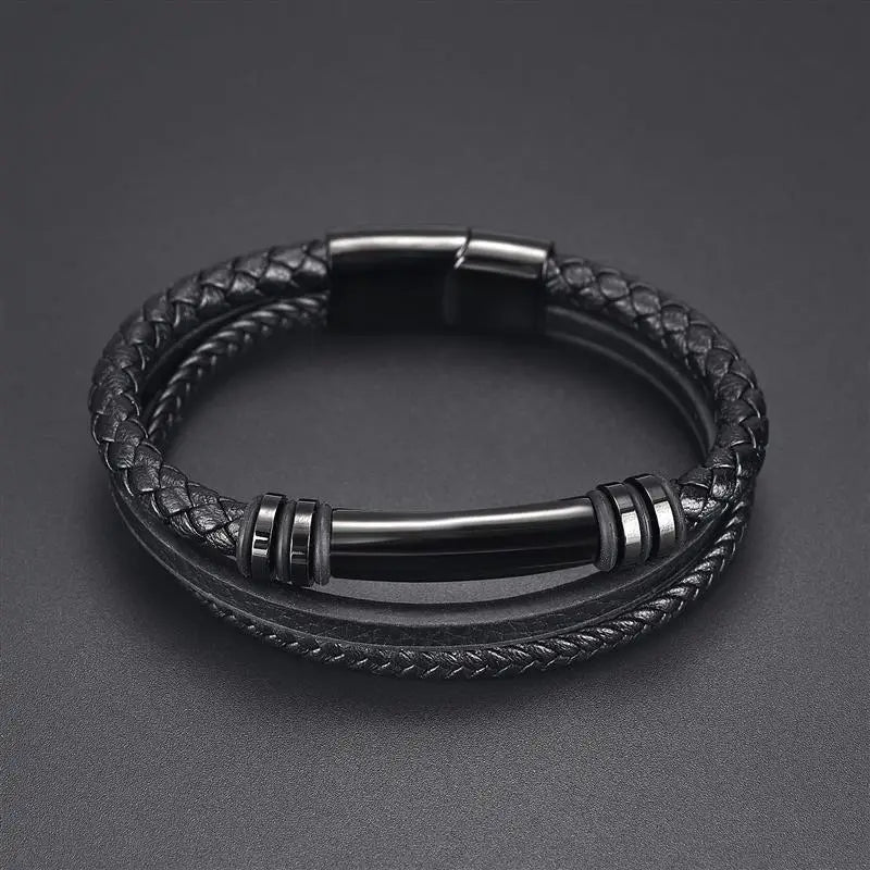 Bracelet cuir homme "MAGNET"
