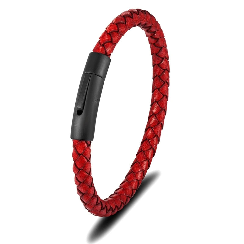 Bracelet cuir homme "SIMPLE WHEEL"
