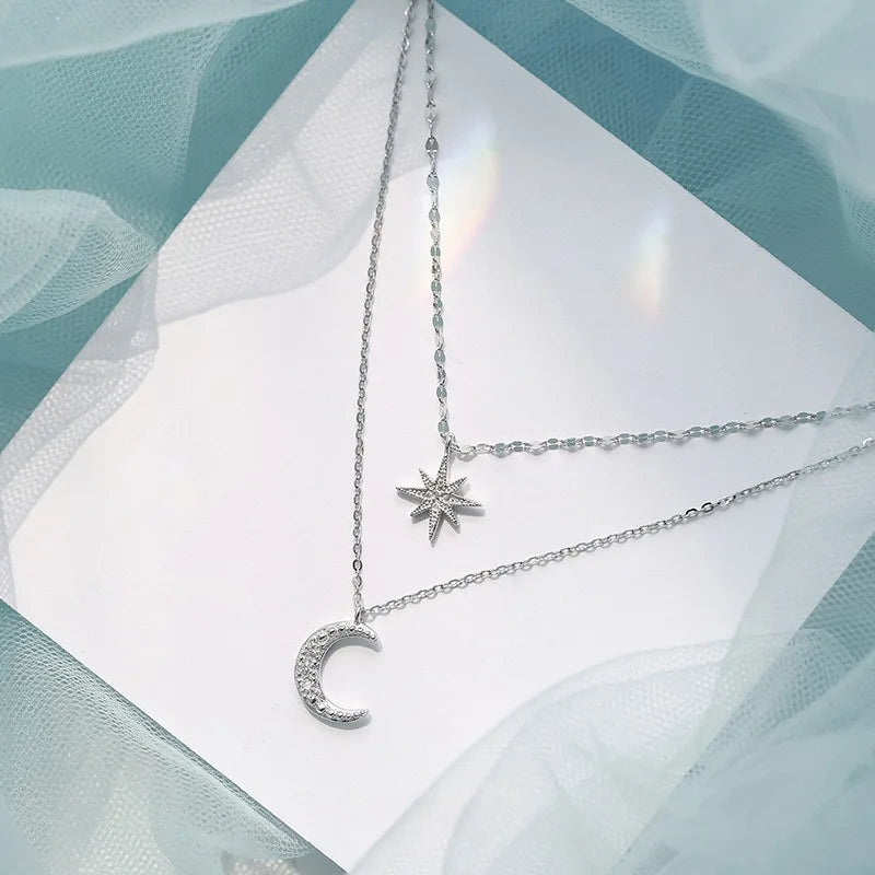 Collier ARGENT Femme "MOON STAR"