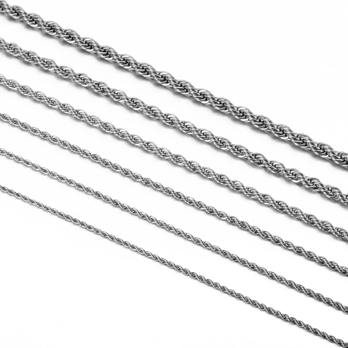 Chaine HOMME Argent maillons fins ou moyens