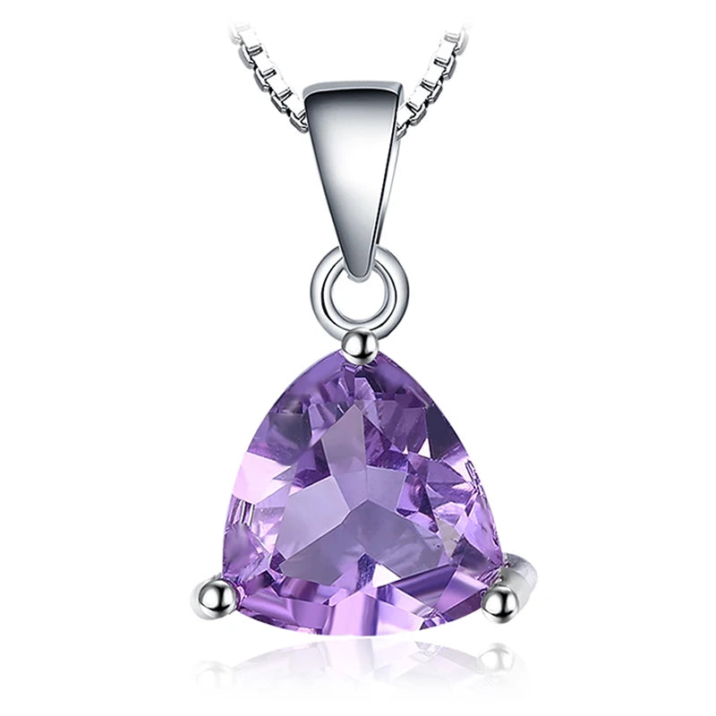 Collier ARGENT FEMME "AMETHYSTE" SANS CHAINE