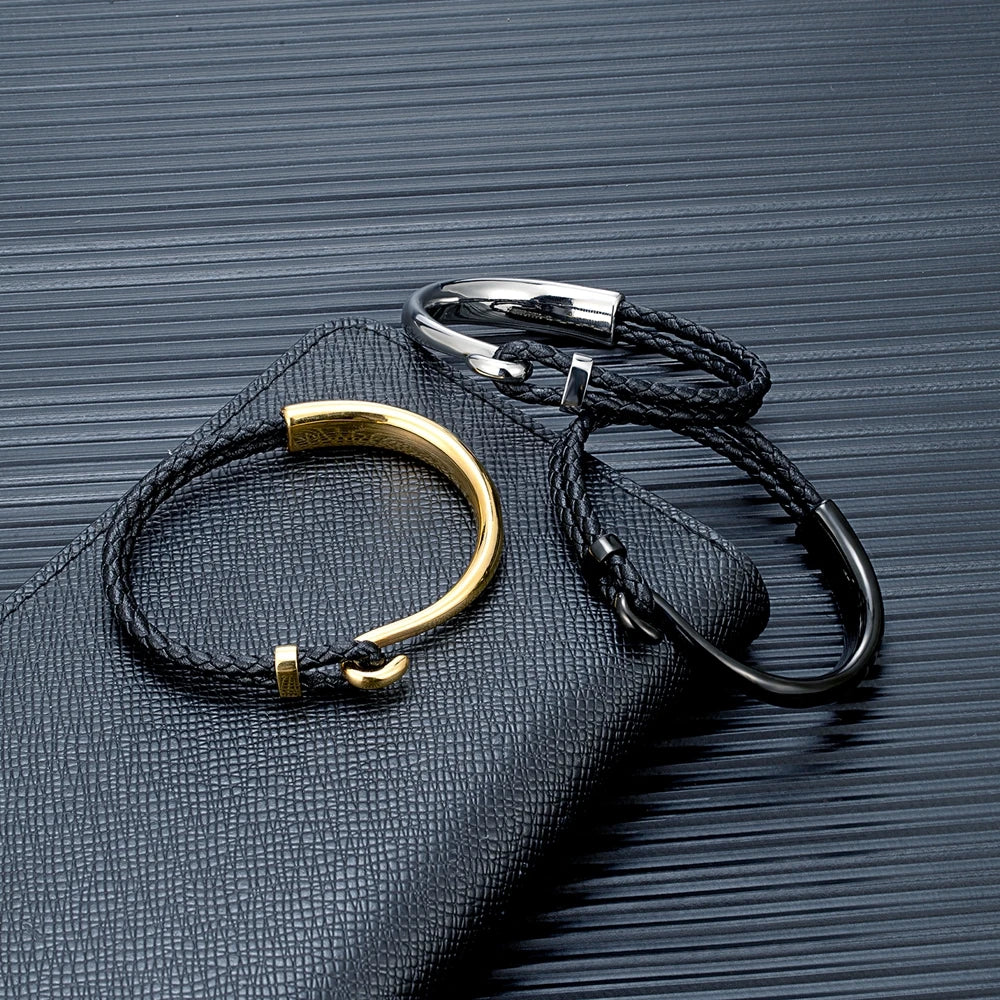 Bracelet cuir homme "NON FADING"