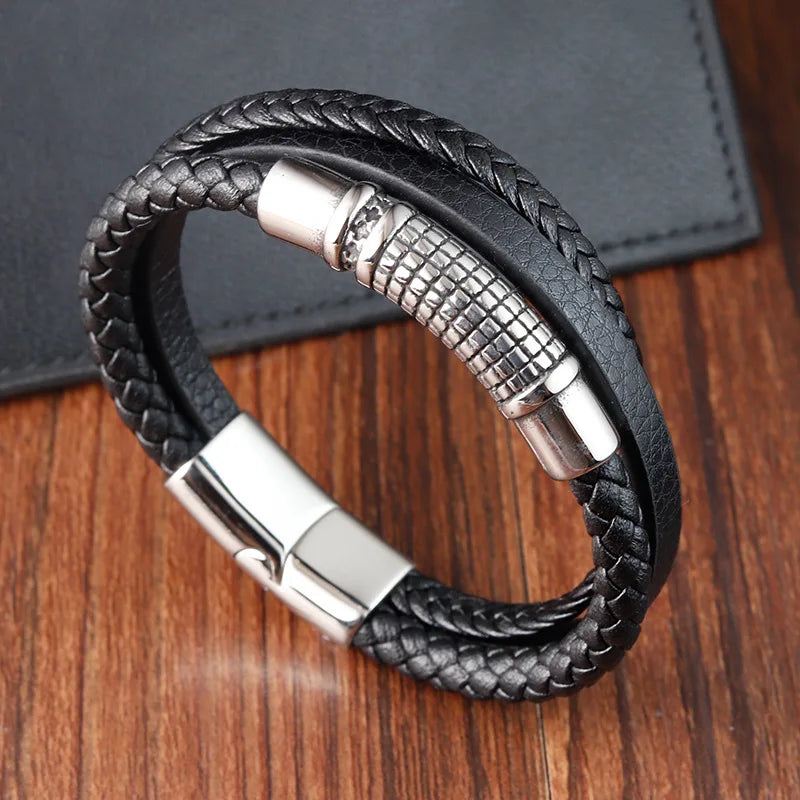 Bracelet cuir homme "SEVERAL"