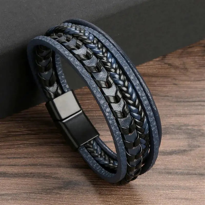 Bracelet cuir homme "TIGER EYE"