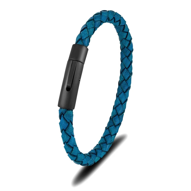 Bracelet cuir homme "SIMPLE WHEEL"