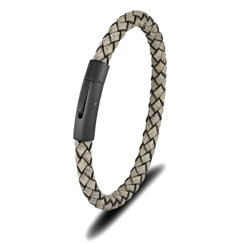 Bracelet cuir homme "SIMPLE WHEEL"