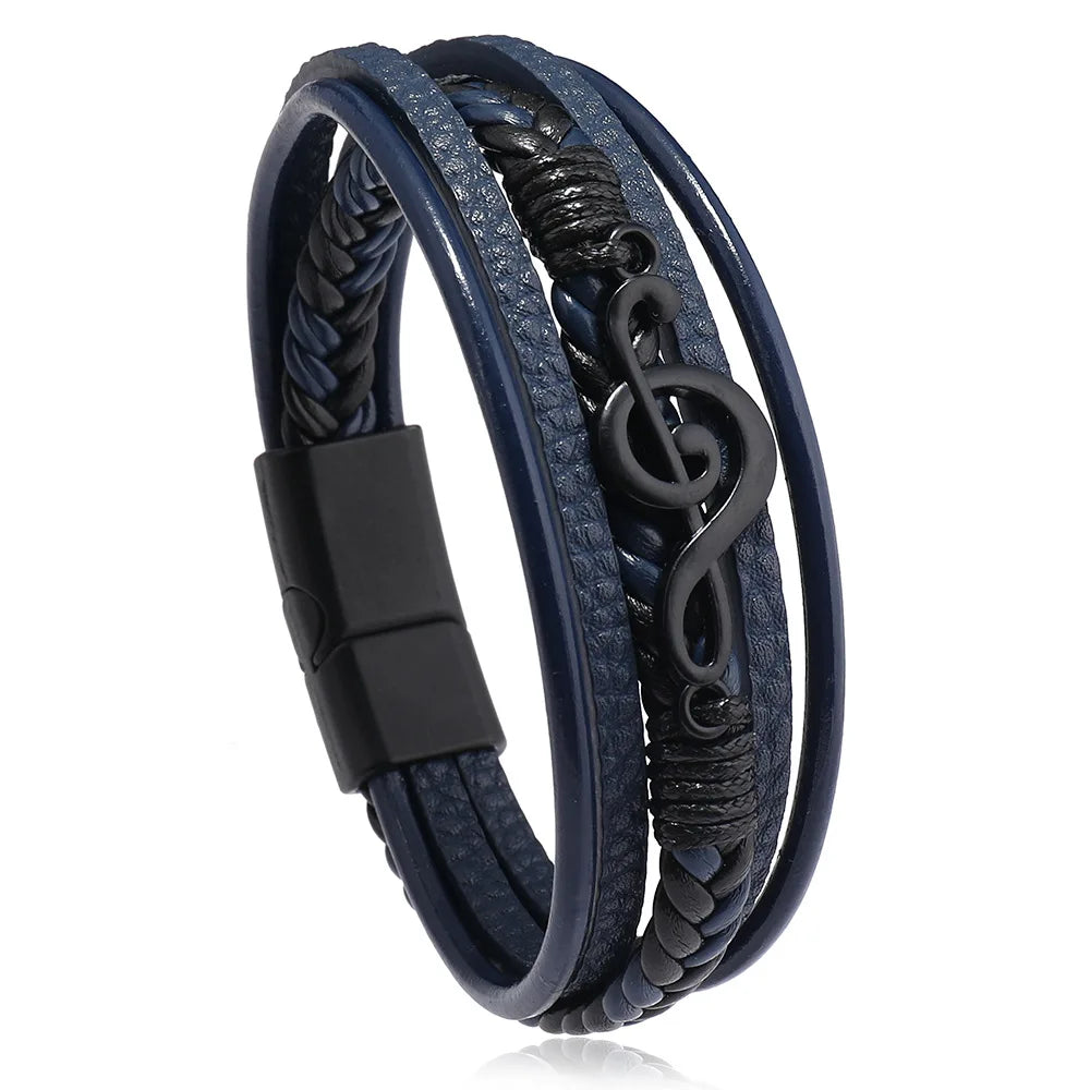 Bracelet cuir homme "MELOMAN"