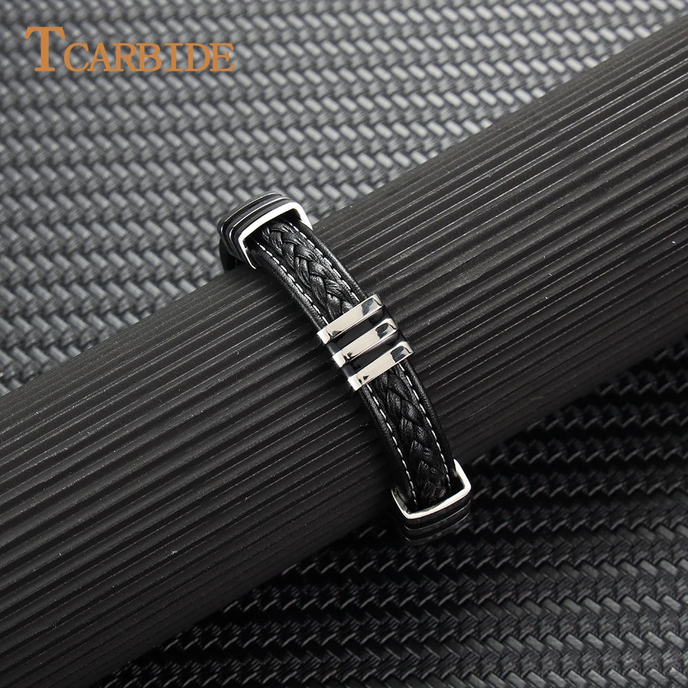 Bracelet cuir homme "MAGNETIC"