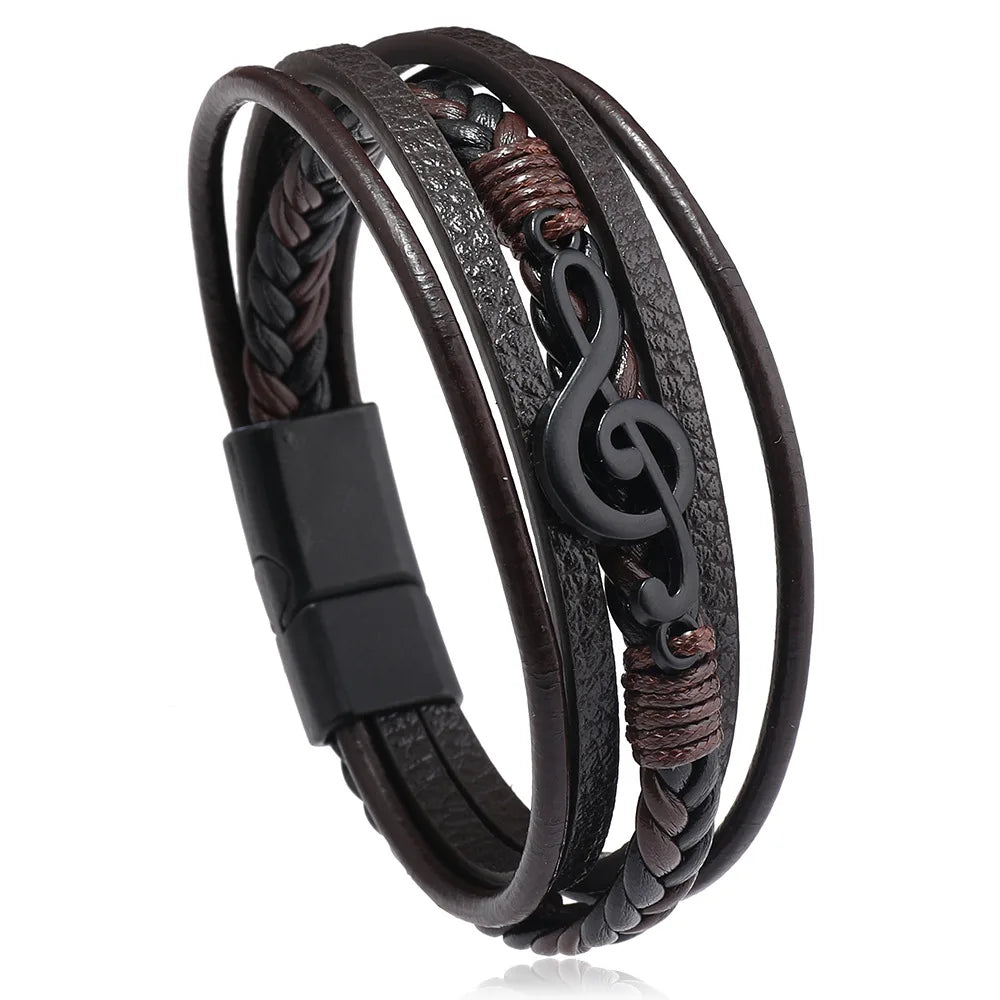 Bracelet cuir homme "MELOMAN"