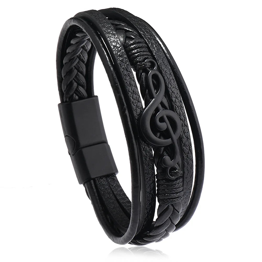 Bracelet cuir homme "MELOMAN"