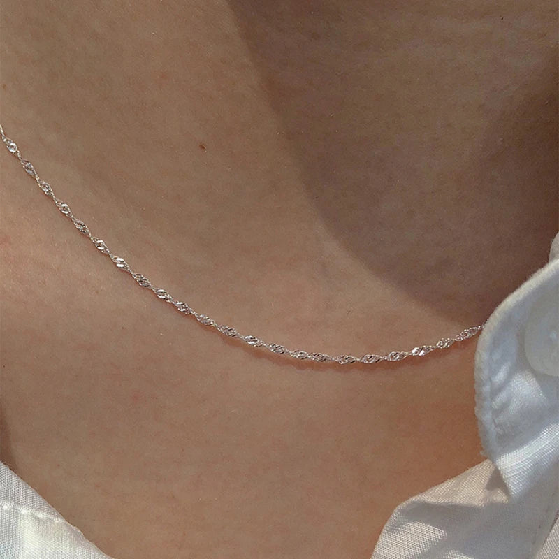 Collier Femme ARGENT "WATER WAVE"