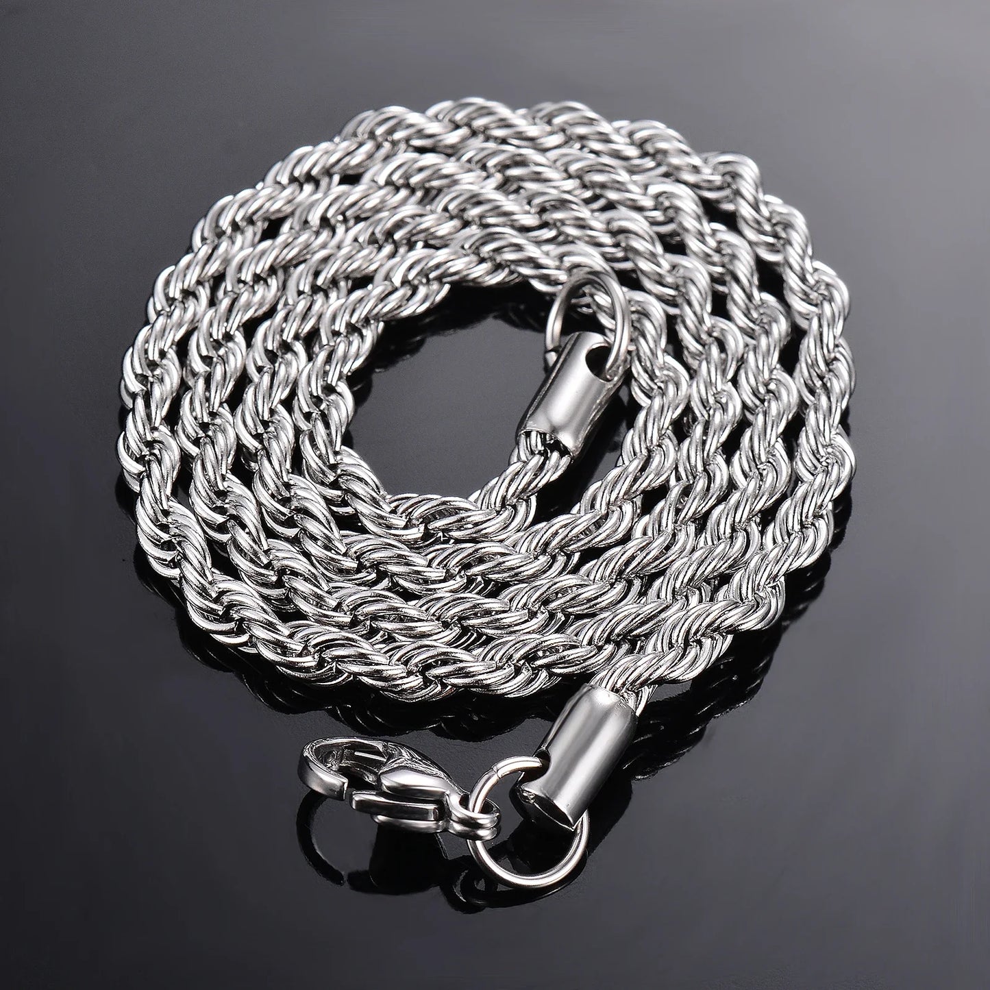 Chaine HOMME Argent maillons fins ou moyens