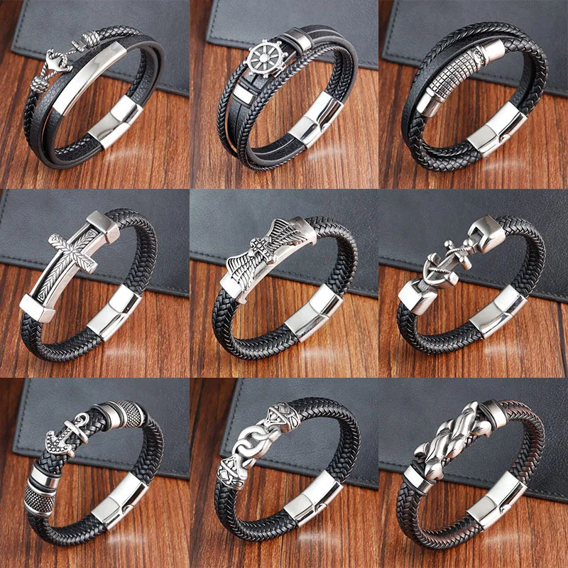 Bracelet cuir homme "SEVERAL"