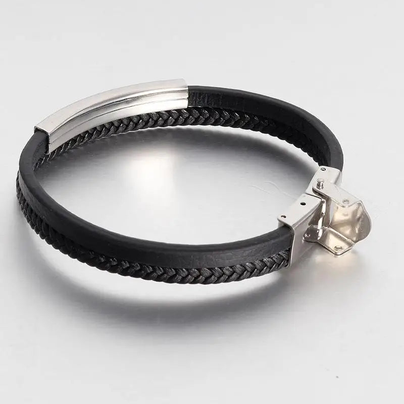 Bracelet cuir homme "SNAP"