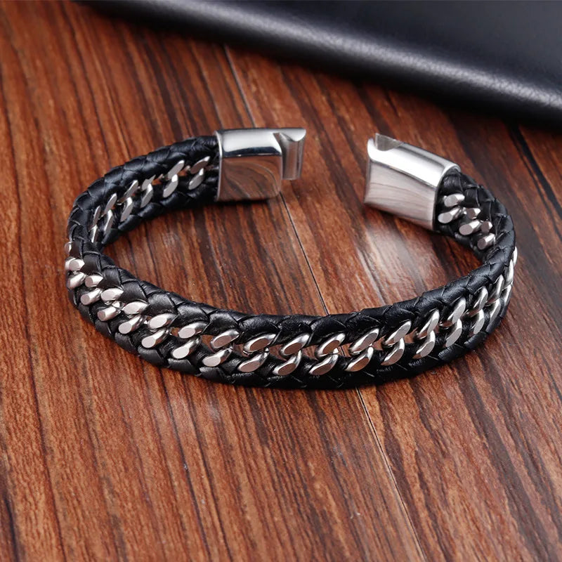 Bracelet cuir homme "JAIL STEEL"