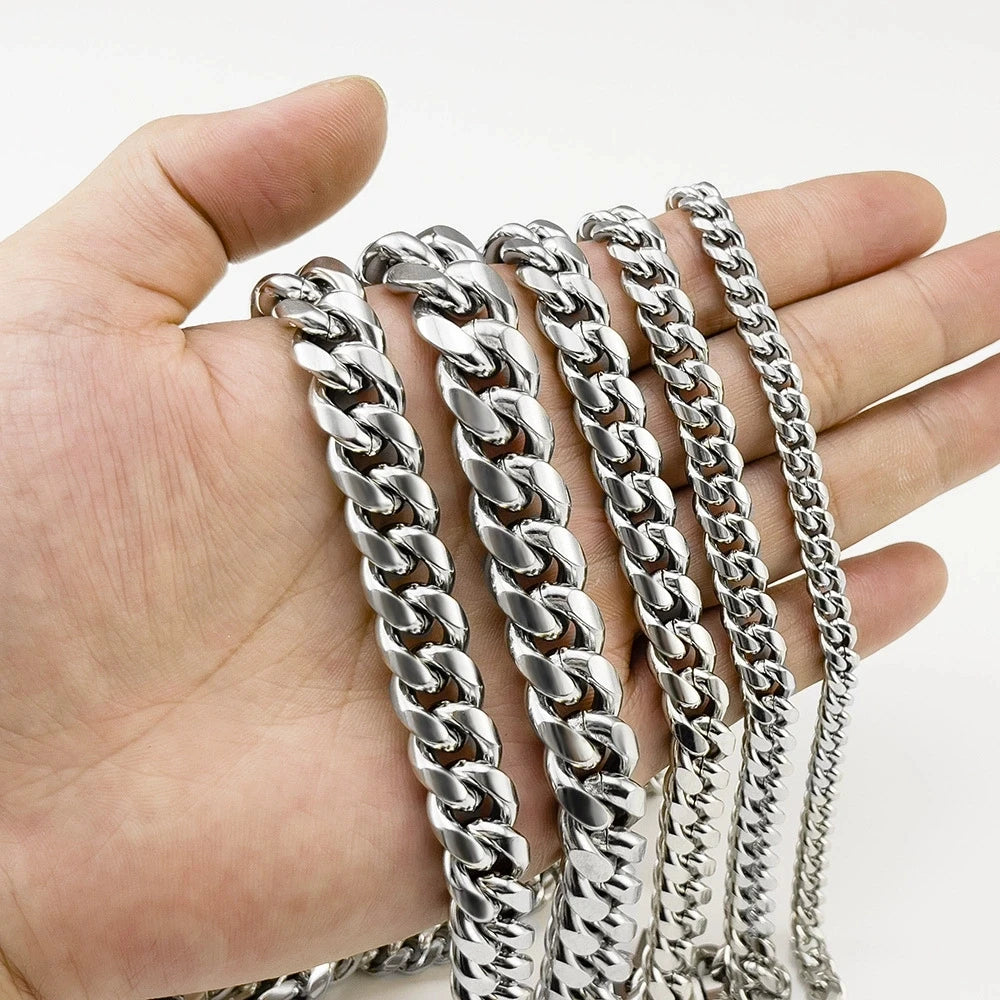 Chaine ARGENT Homme "CUBAIN"