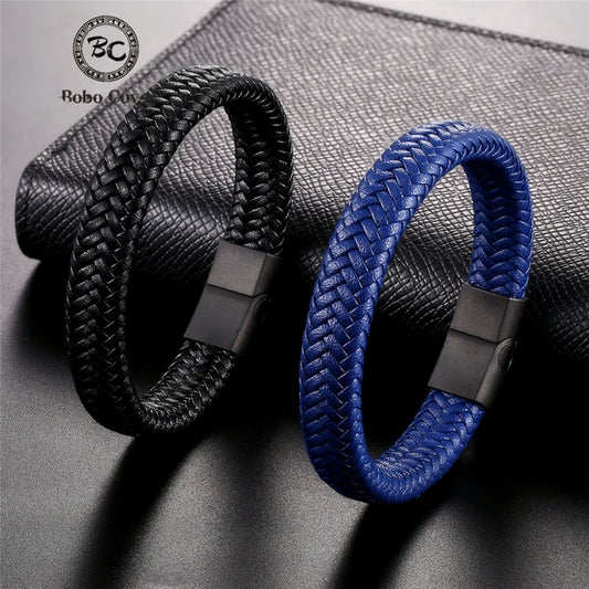 Bracelet CUIR HOMME "ROPE STEEL"
