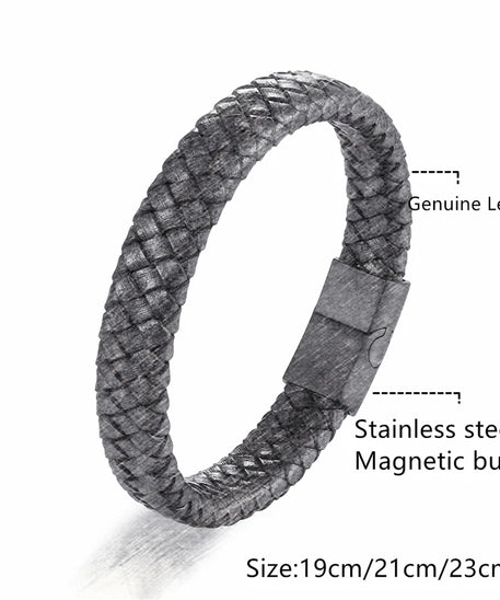 Bracelet CUIR HOMME "ROPE STEEL"